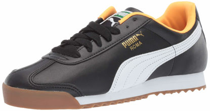 Picture of PUMA Men's Roma Basic Sneaker, Black/Orange po, 8.5 M US - Size: 8.5