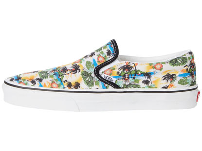 Picture of Vans Classic Slip-On™ (Aloha) Black/True White Men's 4.5, Women's 6 Medium - Size: 6 Women/4.5 Men