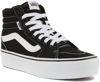 Picture of Vans Women's Hi-Top Trainers Sneaker, Canvas Black White, 8 - Size: 8