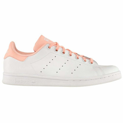 Picture of adidas Originals unisex-child Stan Smith Sneaker , White/Coral/Coral , 3.5 Big Kid - Size: 3.5 Little Kid