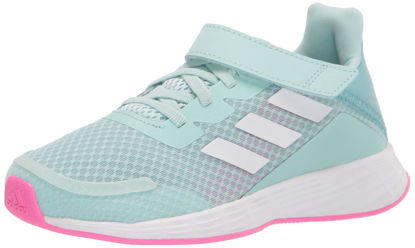 Picture of adidas Duramo SL Running Shoe, Halo Mint/Cloud White/Screaming Pink, 10.5 US Unisex Little Kid - Size: 10.5 Little Kid