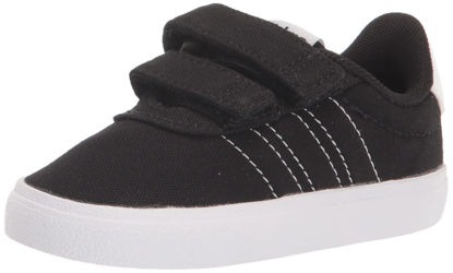 Picture of adidas Kids Vulc Raid3r Skate Shoe, Core White/Black/Core Black, 8 US Unisex Toddler - Size: 8 Toddler