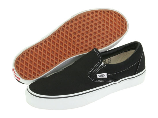 Picture of Vans Classic Slip On Black White Mens US 12 - Size: 13.5 Women/12 Men