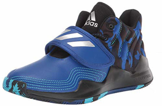 Picture of adidas unisex baby Deep Threat Basketball Shoe, Royal Blue/Black/Navy, 12 Little Kid US - Size: 12 Little Kid