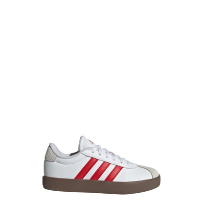 Picture of adidas Vl Court 3.0 Shoes (Little Kid) Sneaker, White/Better Scarlet/Grey, 13.5 US Unisex - Size: 13.5 Little Kid