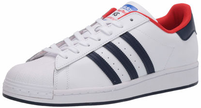 Picture of adidas Originals mens Superstar, White/Collegiate Navy/Red, 5 - Size: 5