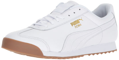 Picture of PUMA mens Roma Basic Sneaker, White-teamgold, 4.5 US - Size: 4.5