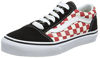 Picture of Vans Kids K Old Skool V Checkerboard Black RED Size 12 - Size: 12 Little Kid