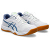 Picture of ASICS Kid's Upcourt 5 Grade School Court Shoes, 2.5, White/Denim Blue - Size: 2.5 Big Kid