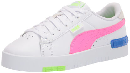 Picture of PUMA Women's Jada Sneaker, Blend White-Fluo Pink-Green Glare-Bluemazing, 5.5 - Size: 5.5