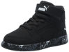 Picture of PUMA Rebound Layup Mid Hook and Loop Sneaker, Black Black, 12.5 US Unisex Little Kid - Size: 12.5 Little Kid