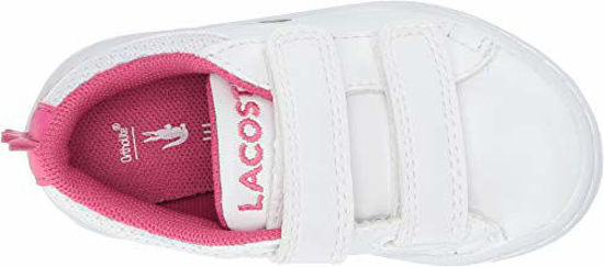 Picture of Lacoste Girls' Straightset Sneaker white/dark pink 7. Medium US Toddler - Size: 7 Toddler