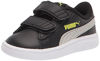 Picture of PUMA Smash 2 Leather Hook and Loop Sneaker Black-Gray Violet, 12 US Unisex Little Kid - Size: 12 Little Kid