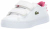 Picture of Lacoste Girls' Straightset Sneaker, White/Dark Pink, 5. Medium US Toddler - Size: 5 Toddler