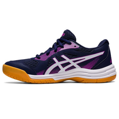 Picture of ASICS Kid's Upcourt 5 Grade School Volleyball Shoes, 2.5, Peacoat/Orchid - Size: 2.5 Big Kid