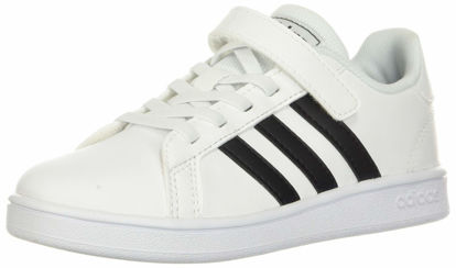 Picture of adidas Unisex Grand Court Sneaker, Black/White, 1.5 M US Little Kid - Size: 1.5 Little Kid