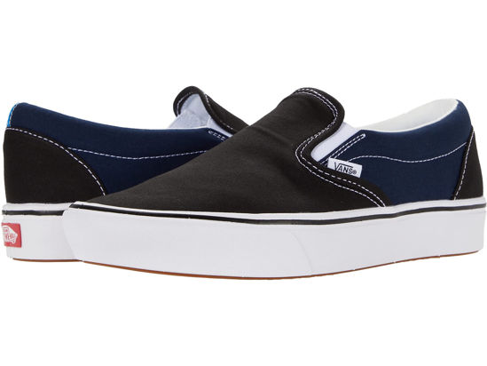 Picture of Vans Men's Classic Slip On, (ComfyCush) Tri-Tone - Black/Dress Blues, Size 7.5 - Size: 9 Women/7.5 Men