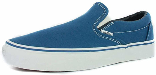 Picture of Vans Unisex Adults Classic Slip-on Canvas Low Top Trainers, Navy Shoe White Sole, 5 M US - Size: 5