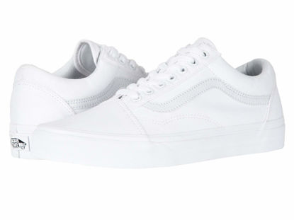 Picture of Vans Old Skool True White True White (White),Size 6.5 Women/5 Men - Size: 6.5 Women/5 Men