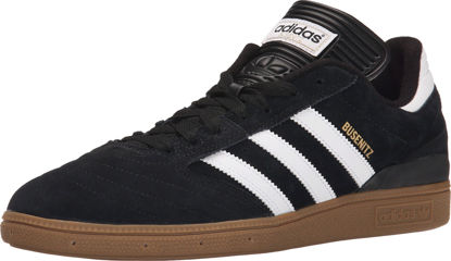 Picture of adidas Men's Busenitz Sneakers, Black/White/Metallic Gold, (5 M US) - Size: 5