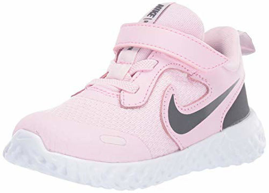 Picture of Nike Baby Revolution 5 Velcro Running Shoe, Pink Foam/Dark Grey, 10C Regular US Toddler - Size: 10 Toddler