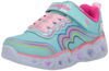 Picture of Skechers Kids Lights-Retro Hearts Sneaker, Turquoise/Multi, 8 US Unisex Toddler - Size: 8 Toddler