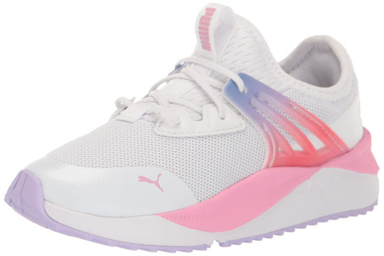 Picture of PUMA Pacer Future Sunset Sky AC PS Girls ToddlerYouth Sneaker 135 M US Little Kid WhiteVivid Violet - Size: 13.5 Little Kid