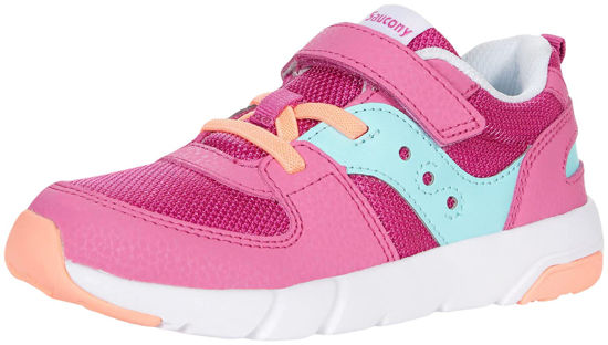 Picture of Saucony Jazz LITE 2.0 Sneaker, Fuchsia/Turq, 9 Wide US Unisex Little_Kid - Size: 9 Wide Little Kid