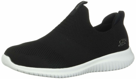 Picture of Skechers Women's Low-Top Slip On Trainers, Black/White, 5 - Size: 5