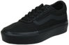 Picture of Vans Women's WM Ward Platform Sneaker, Canvas Black Black, 5.5 - Size: 5.5