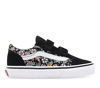 Picture of Vans Kids Fun Floral Old Skool V - Black/True White Shoes Size 11 - Size: 11 Little Kid