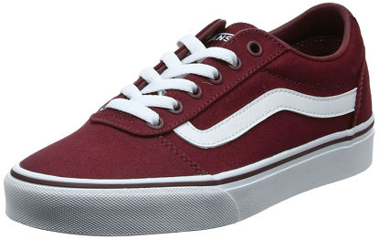 Picture of Vans Women's Ward Sneaker, Red ((Canvas) Burgundy Olq), 5.5 - Size: 5.5