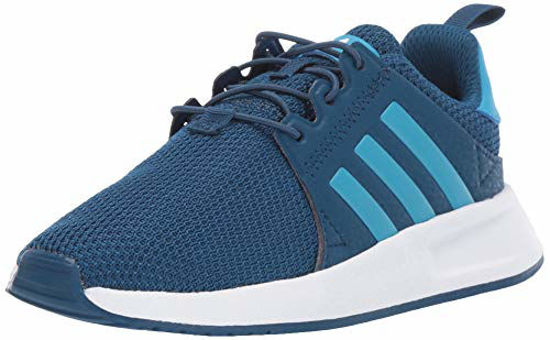 Picture of adidas Originals Unisex-Kid's X_PLR EL Running Shoe, Legend Marine/Shock Cyan/White, 4 M US Big Kid - Size: 4 Big Kid