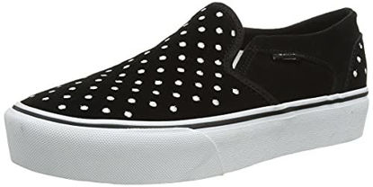 Picture of Vans Women's Low-Top Trainers Sneaker, Suede Dots Black White, 8.5 - Size: 8.5