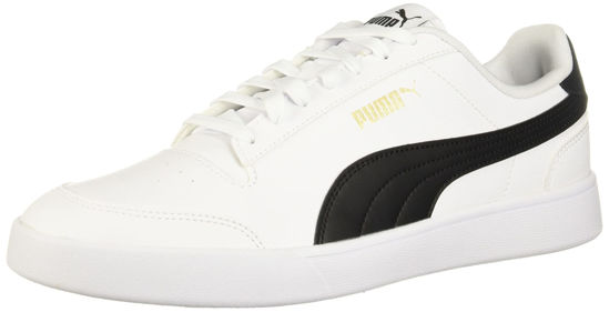 Picture of PUMA Men's Shuffle Sneaker, White-Black-Team Gold, 5.5 - Size: 5.5