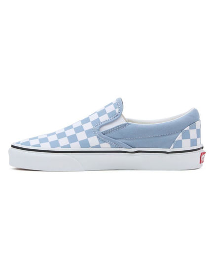 Picture of Vans Women's Classic Slip On Sneakers, Checkerboard Dusty Blue, 7 Medium US - Size: 7