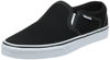 Picture of Vans Men's Asher Slip On Trainers, Black Canvas Black White 187, 7 - Size: 7