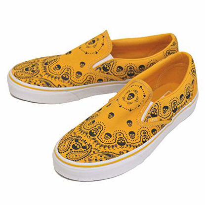 Picture of Vans Classic Slip-On (Bandana) Saffron/True White Men's 9.5, Women's 11 Medium - Size: 11 Women/9.5 Men