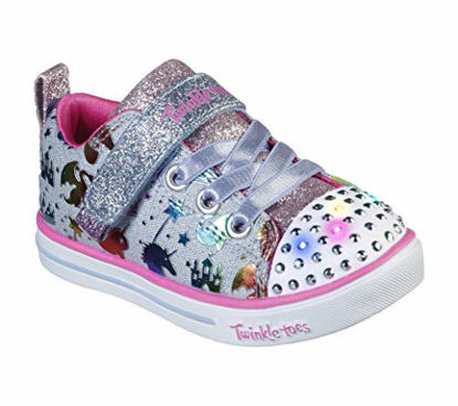 Picture of Skechers girls Sparkle Lite - Princessland Sneaker, Light Denim/Multi, 5 Toddler US - Size: 5 Toddler