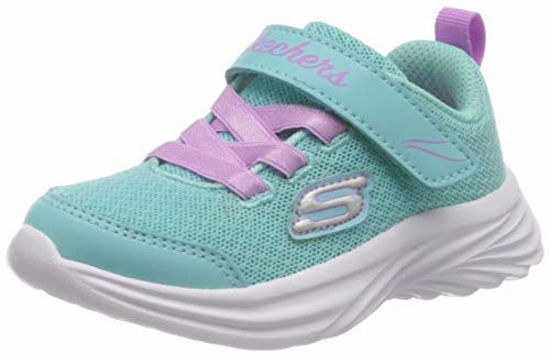 Picture of Skechers girls Skechers Sport, Skechers Light Weight, Skechers Machine Washable Sneaker, Aqua/Purple, 3.5 Big Kid US - Size: 3.5 Big Kid