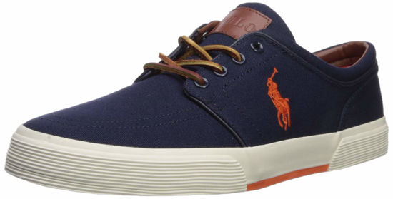 Picture of Polo Ralph Lauren Men's Faxon Low Sneaker, Navy, 10 D US - Size: 10