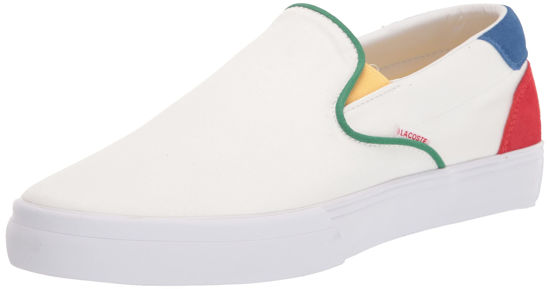 Picture of Lacoste Men's Jump Serve Slip on Sneaker, WHT/BLU, 13 - Size: 13