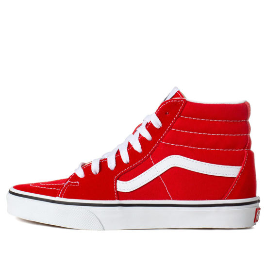 Picture of Vans Women's Sk8-Hi Sneakers, Racing Red/True White, 9.5 Medium US - Size: 9.5