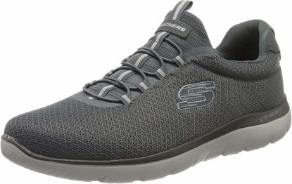 Picture of Skechers Summits Mens Slip On Sneakers, Charcoal Grey, 14 Wide - Size: 14 Wide