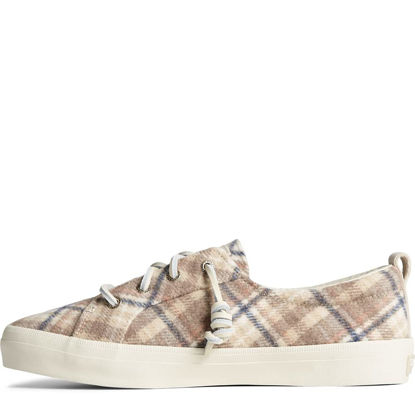 Picture of Sperry Women's Crest Vibe Seasonal Sneaker, Ivory Wool Plaid, 9 - Size: 9