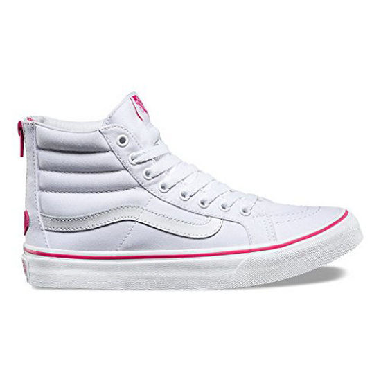 Picture of Vans SK8-Hi Slim Zip Mens Shoes Size 5.5 White - Size: 5.5