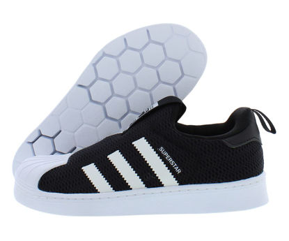 Picture of adidas Superstar 360 Boys Shoes Size 2.5, Color: Black/White - Size: 2.5 Big Kid