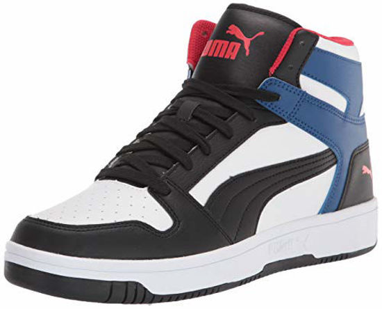 Picture of PUMA Unisex Rebound Layup Sneaker, White Black-Limoges-High Risk Red, 8 US Men - Size: 6.5 Women/8 Men