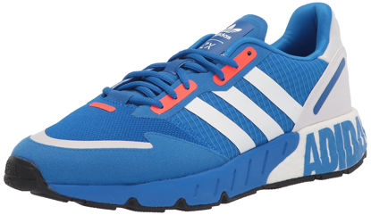 Picture of adidas Originals Men's ZX 1K Boost, Glory Blue/White/Solar Red, 8 - Size: 8