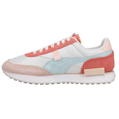 Picture of PUMA - Womens Future Rider Soft Shoes, Size: 7.5 M US, Color: White/Carnation Pink - Size: 7.5